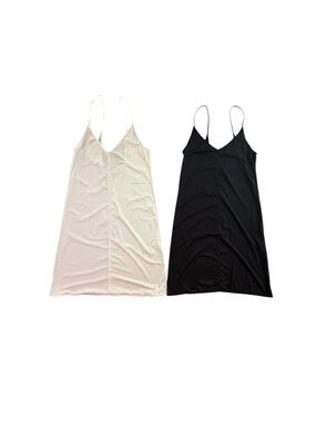 ALEXANDER WANG X UNIQLO AlRism Slip WHITE & BLACK Silk Spaghetti Strap SMALL